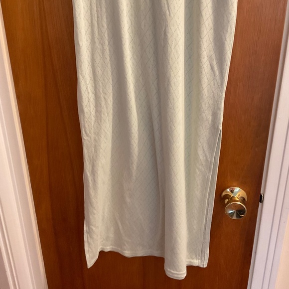 Laura Tyler At Home Pale Green Nightgown Sz S Short Sleeves Slits Sheer - Picture 3 of 10